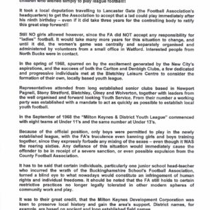 MK Youth Football League history