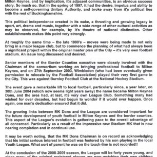 MK Youth Football League history