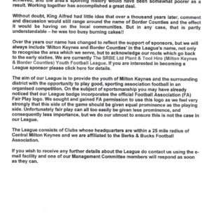 MK Youth Football League history
