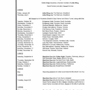 Blackfoot Sue tour dates