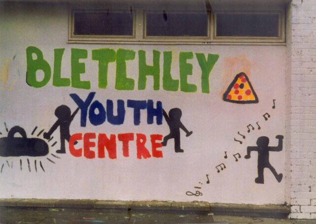 Bletchley Youth Centre artwork on wall