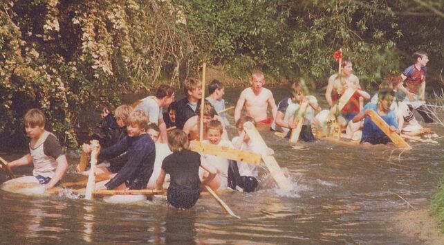 Two rafts in the process of sinking