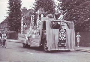 Carnival lorry driving past