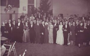 A group photograph at annual dance at Wilton Hall