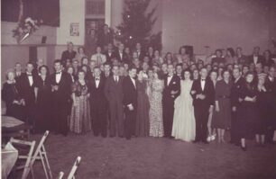 A group photograph at annual dance at Wilton Hall