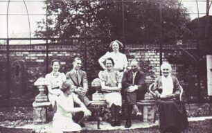 Group in the garden at the Chalet