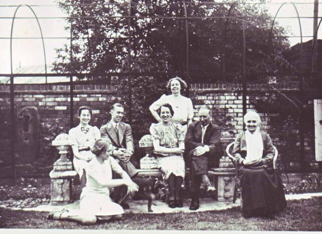 Group in the garden at the Chalet
