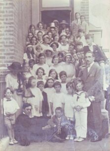 School group of children with Head Teacher
