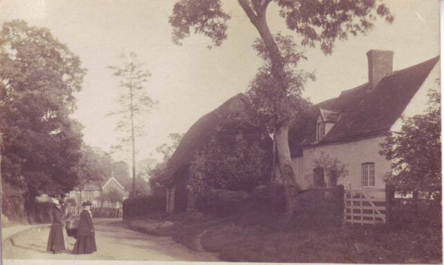 Postcard of village scene