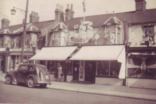 Cowlishaw's shop front in Bletchley Road