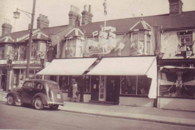 Cowlishaw's shop front in Bletchley Road