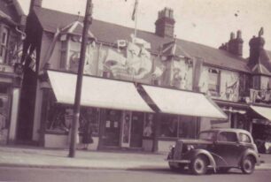 Cowlishaw's shop front in Bletchley Road