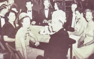 Douglas and Joan Cowlishaw at a party