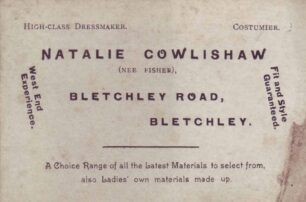 Natalie Cowlishaw's business card