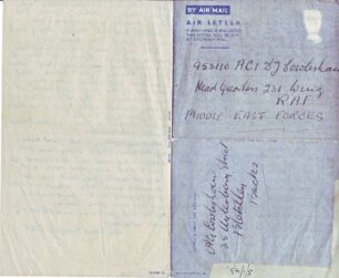 Air Mail letter written on 11 Dec 1942  from Dad