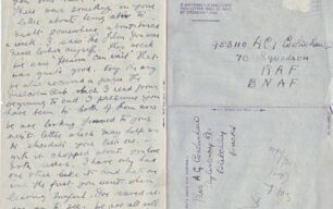 Air Mail Letters to AC1 Douglas Cowlishaw 1943 to 1945