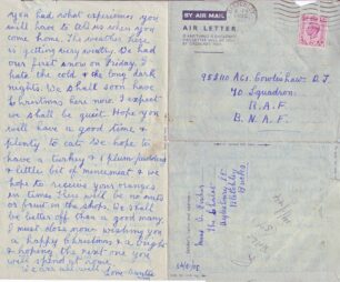 Air Mail letter written on 14 Dec 1943 from Auntie Win