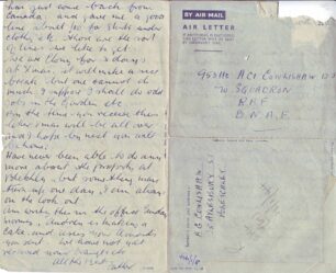 Air Mail letter written on 19 Dec 1943 from Father