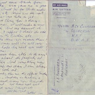 Air Mail letter written on 19 Dec 1943 from Father