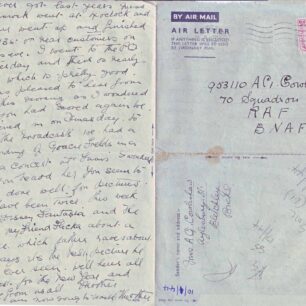 Air Mail letter written on 29 Dec 1943 from Mother