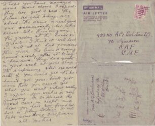 Air Mail letter written on 9 Apr 1944 from Mother