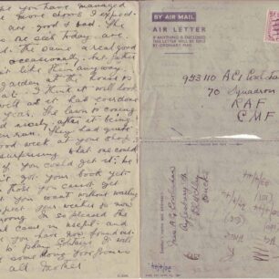Air Mail letter written on 9 Apr 1944 from Mother