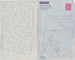 Air Mail letter written on 19 Feb 1945 from Mother