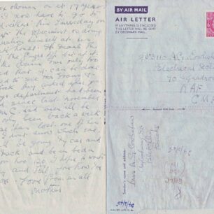 Air Mail letter written on 19 Feb 1945 from Mother