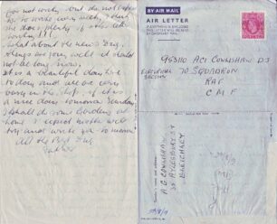 Air Mail letter written on 3 Mar 1945 from Father