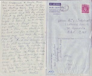 Air Mail letter written on 8 Apr 1945 from Mother