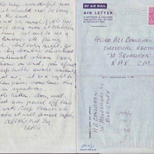 Air Mail letter written on 13 Apr 1945 from Father