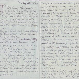 Air Mail letter written on 13 Apr 1945 from Father