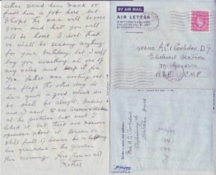 Air Mail letter written on 22 Apr 1945 from Mother