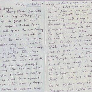 Air Mail letter written on 22 Apr 1945 from Mother