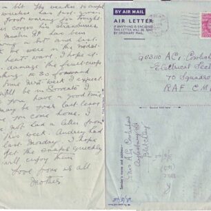 Air Mail letter written on 29 Apr 1945 from Mother