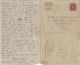 Forces letter written on 10 May 1945 from Father