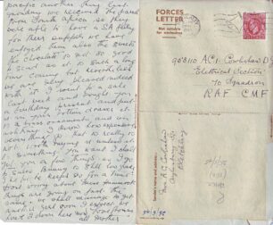 Forces letter written on 21 May 1945 from Mother