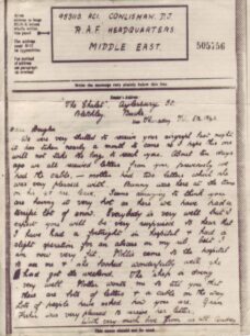 Airgraphs to Douglas Cowlishaw 1942 to 1944