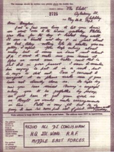 Airgraph written on 26 May 1942 from Audrey