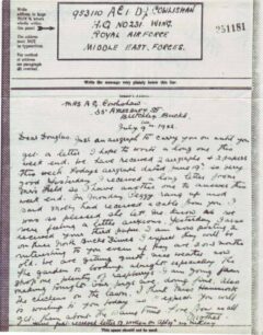 Airgraph written on 9 Jul 1942 from Mother