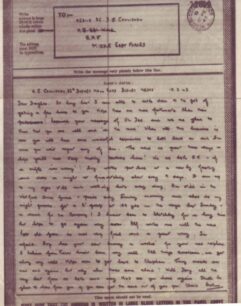 Airgraph written on 10 Feb 1943 from A. E. Cowlishaw