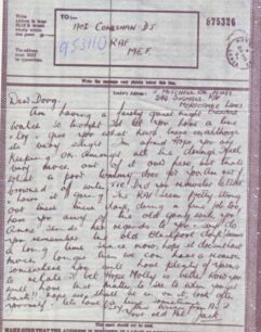 Airgraph written on 24 Mar 1943 from your old pal Jack