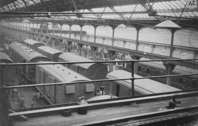 Lifting shop, looking East