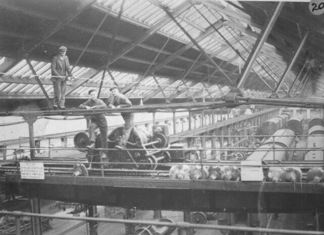 Lifting shop viewed from gantry