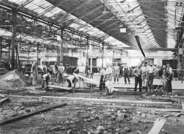 Repairs in progress to the Lifting shop