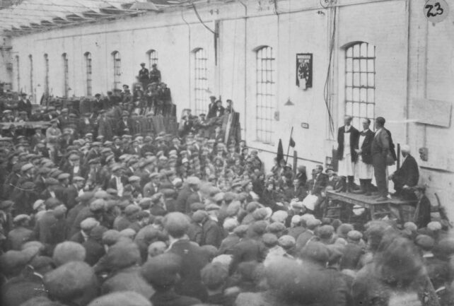 Mass meeting in Body shop