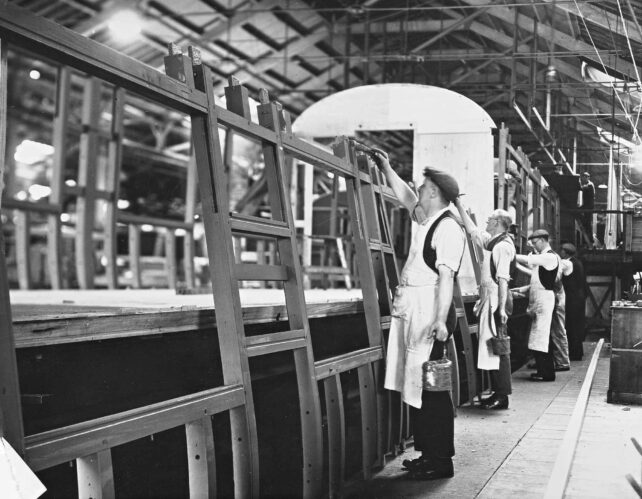 Interior of Wolverton Works, Painters