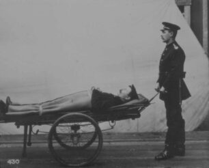 Ambulance stretcher on Litter