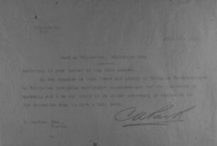 Memo from C.A. Park re Salvation Army 1906