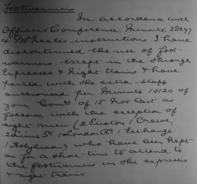 Extract from The Works Log Book